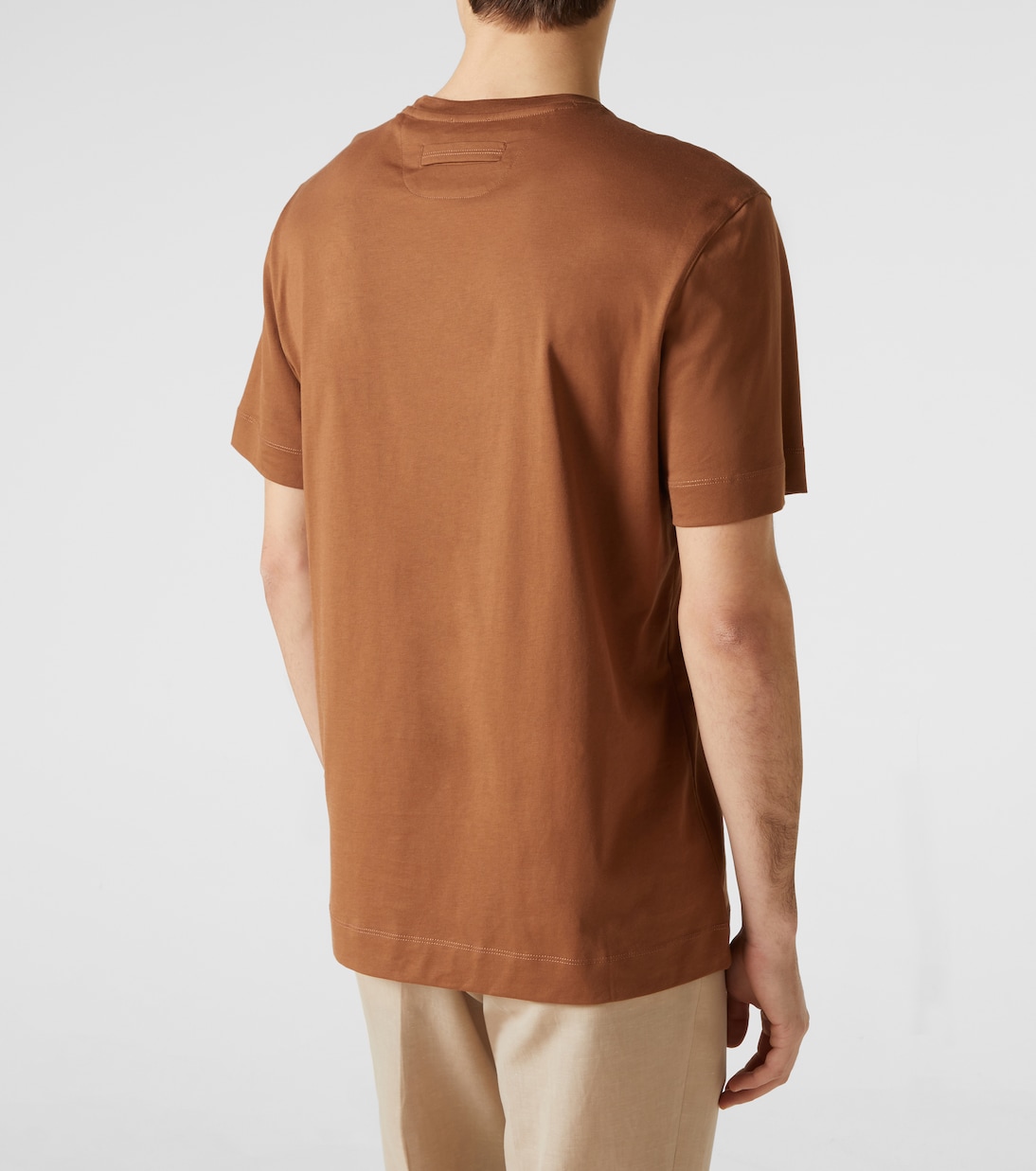 T-shirt brodé en coton à logo | Zegna