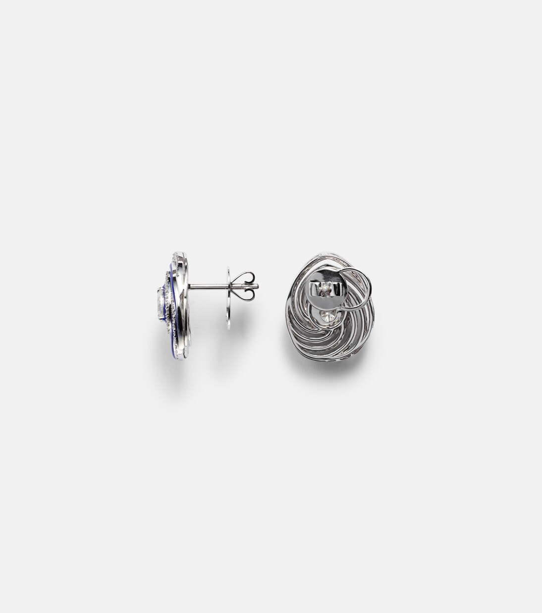 Orecchini Oceane Pear in oro bianco 18kt con diamanti | Kamyen