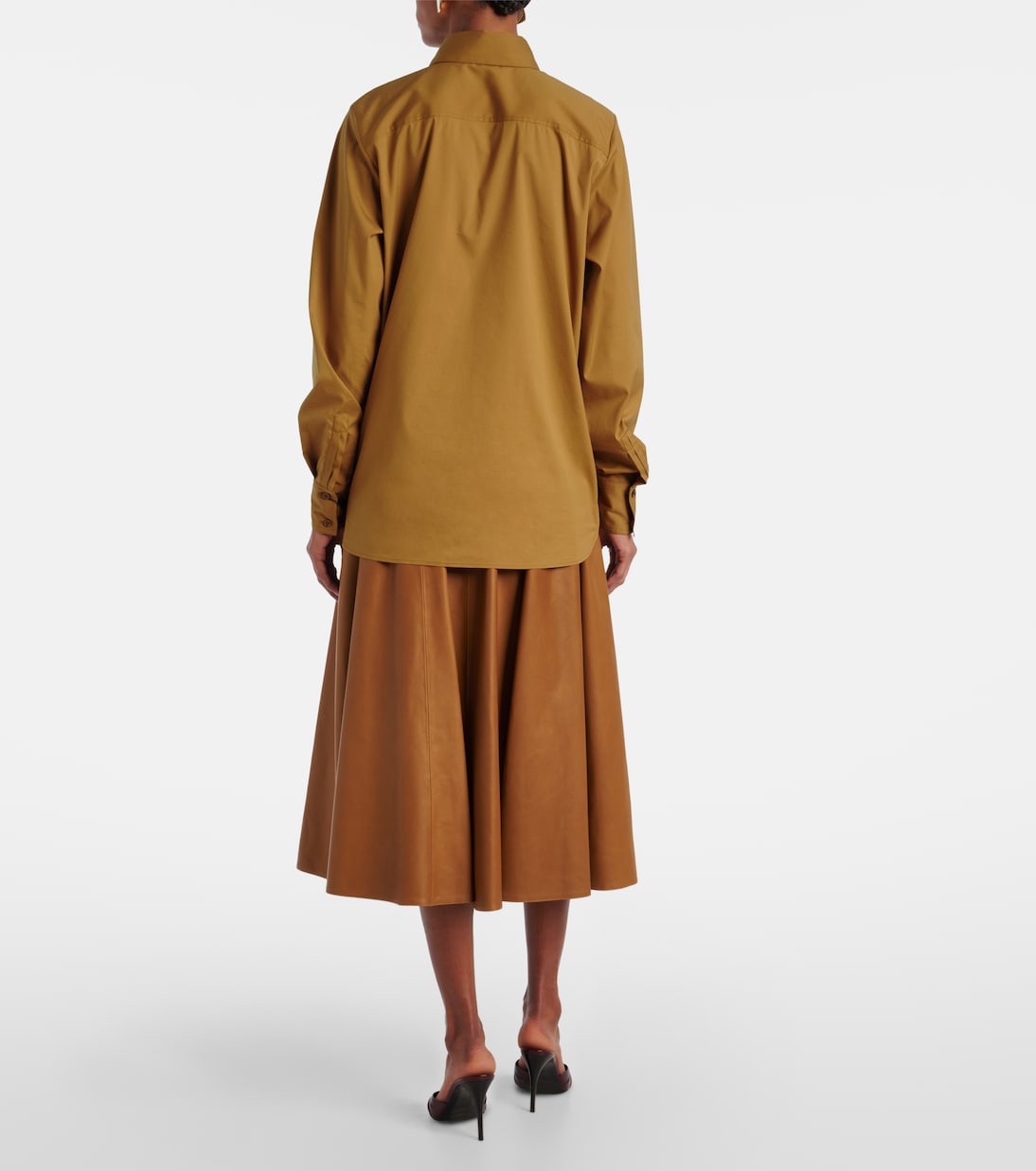 Blusa de mezcla de algodón fruncida | Saint Laurent