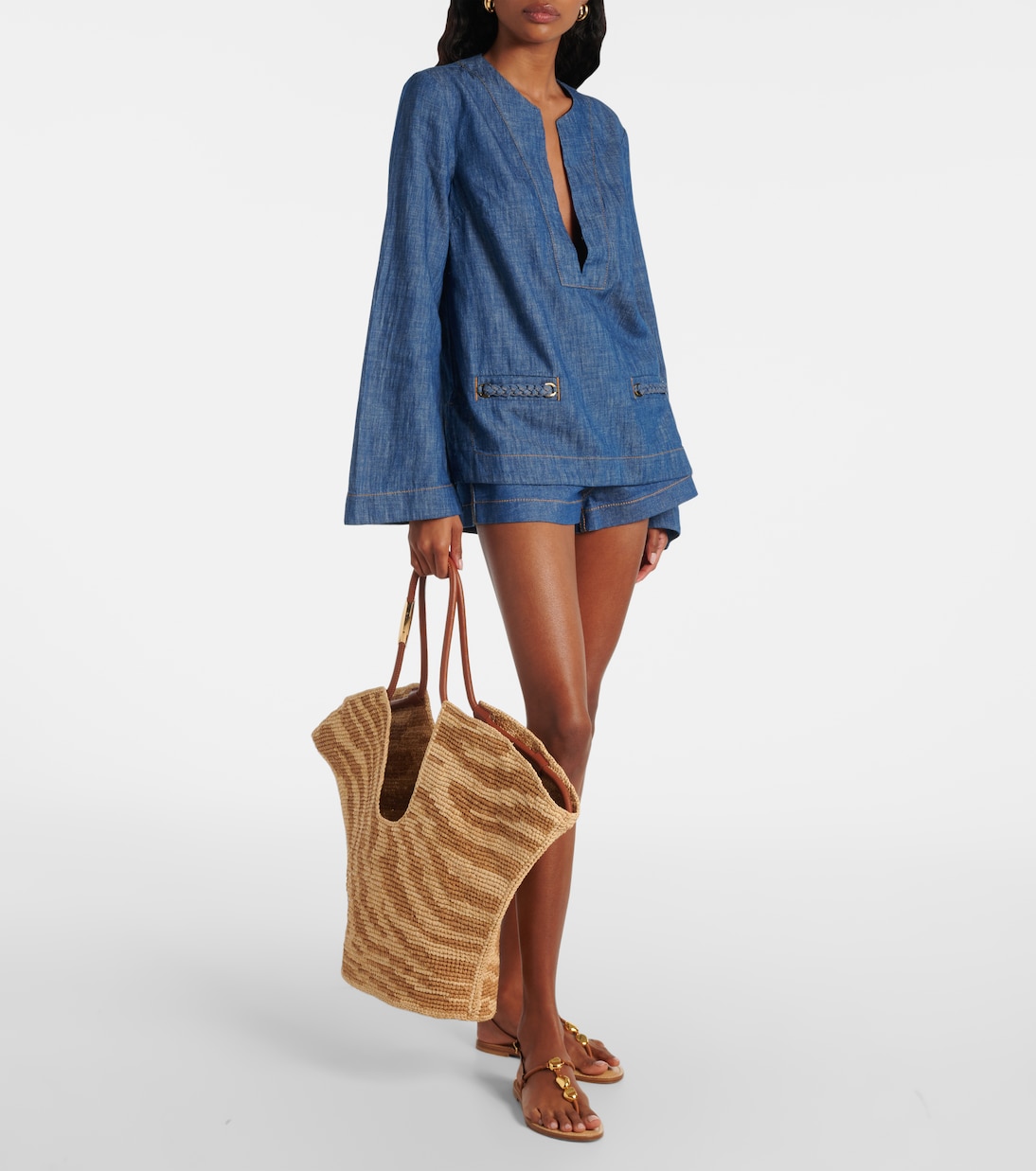 Borsa Goldentime Large in rafia | Zimmermann