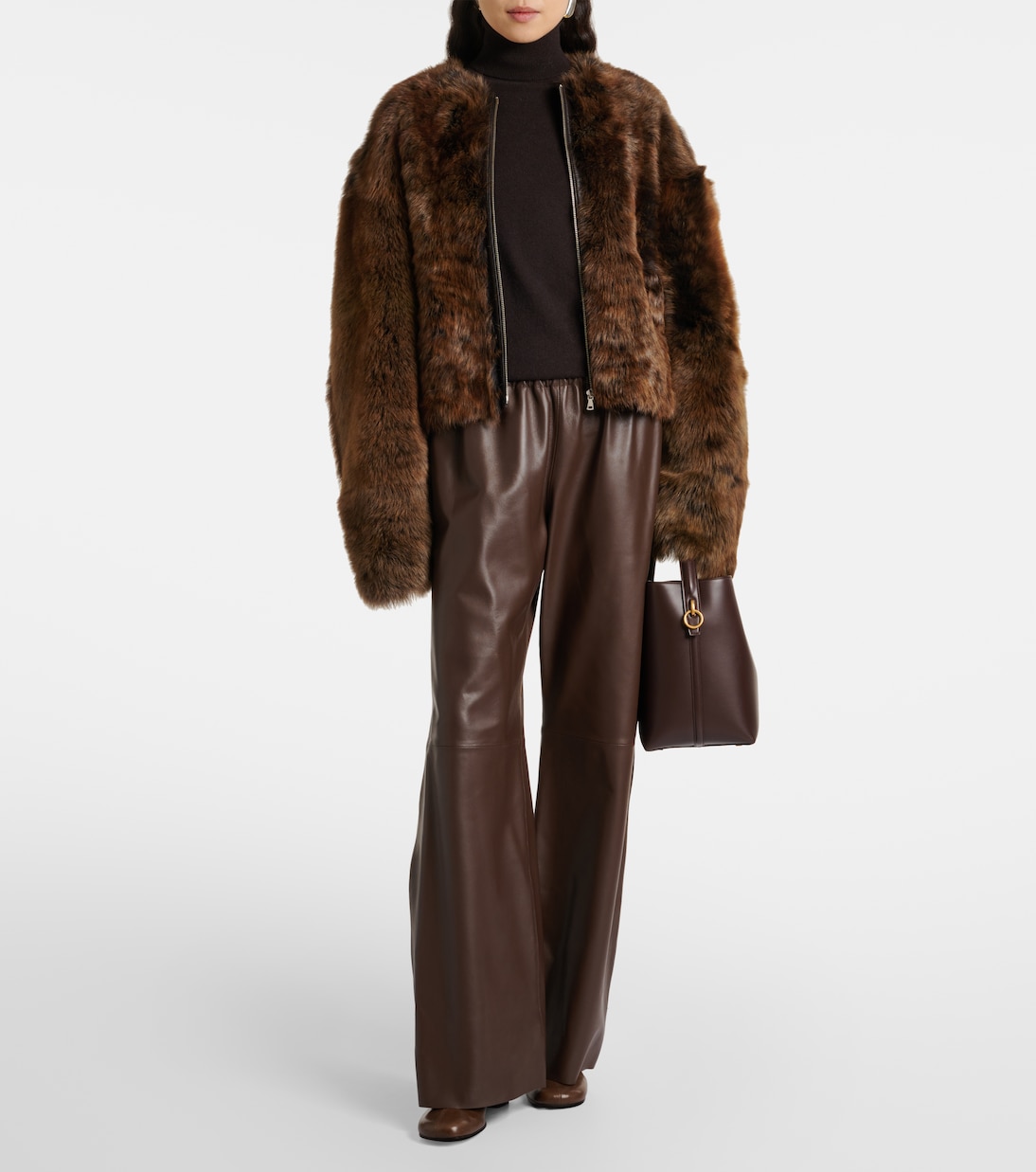 Giacca cropped Dianne in shearling | Nour Hammour