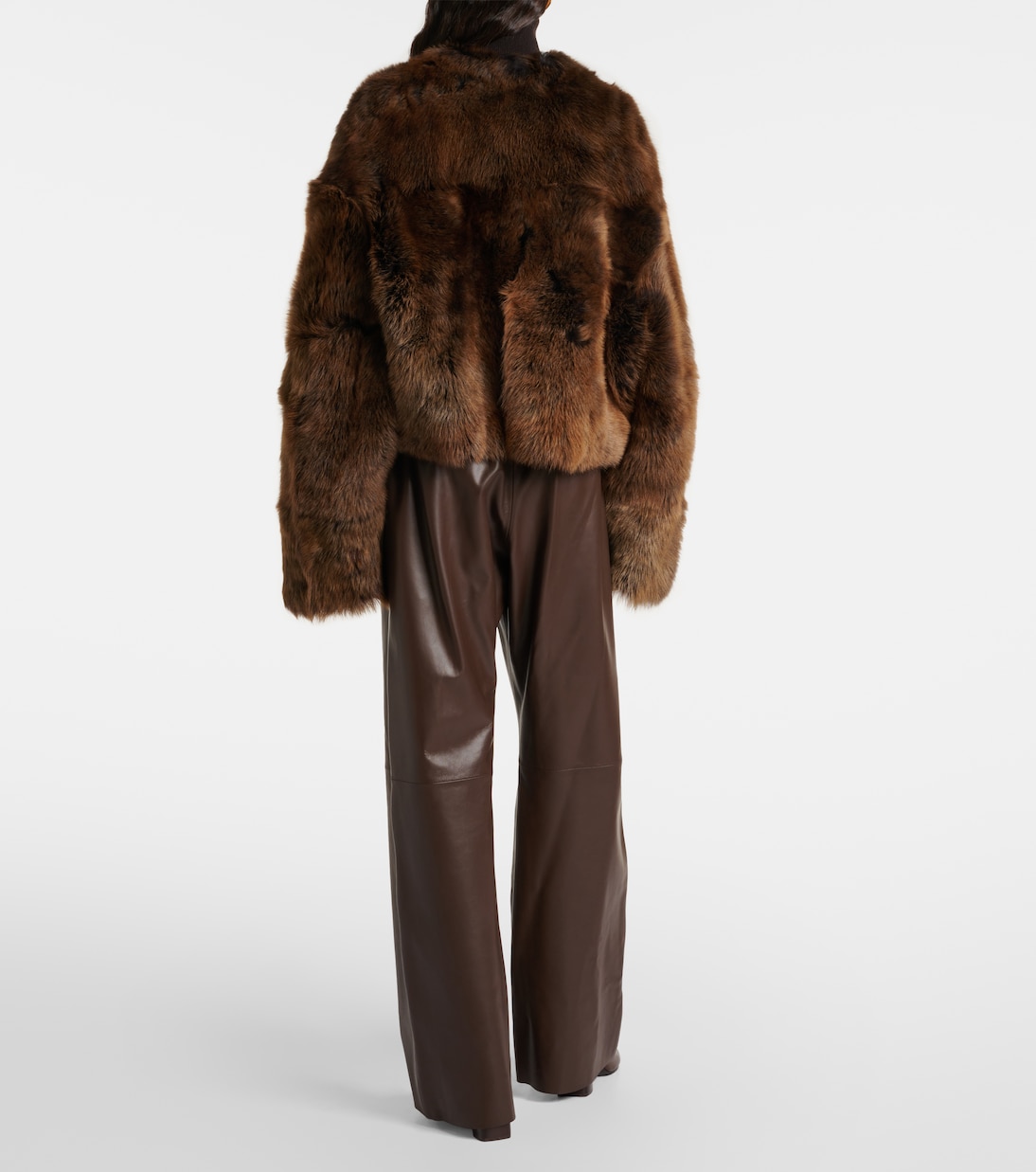 Giacca cropped Dianne in shearling | Nour Hammour