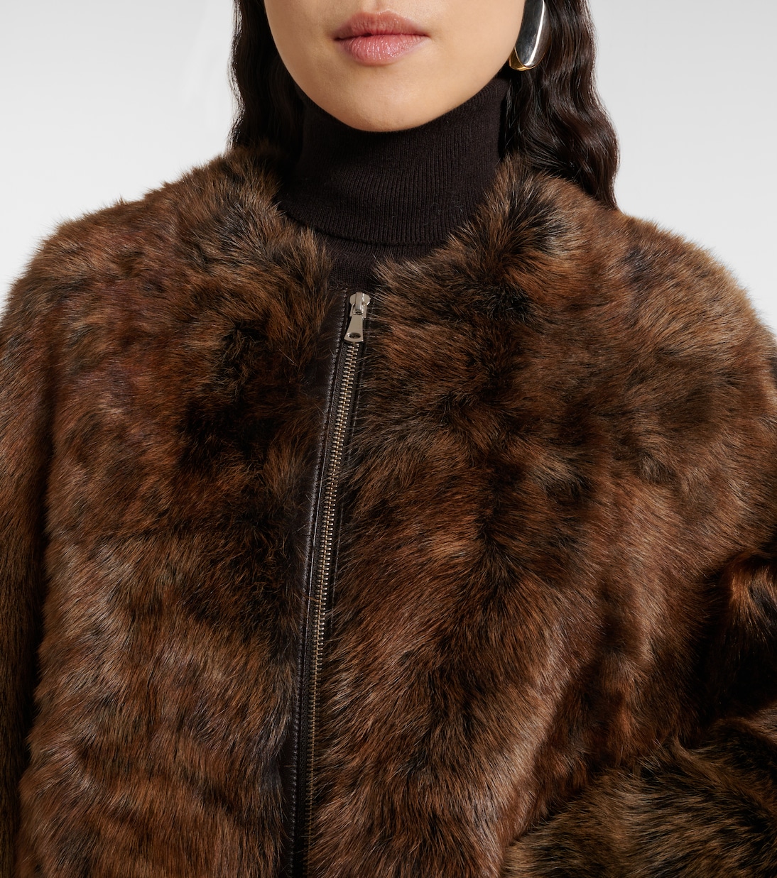 Giacca cropped Dianne in shearling | Nour Hammour