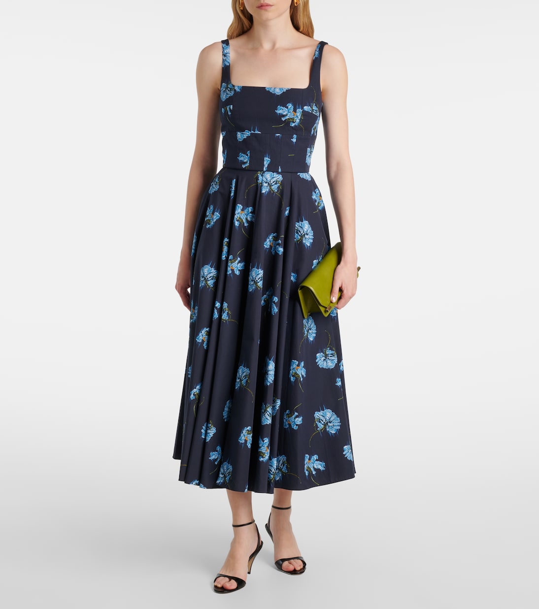 Abito midi in cotone con stampa floreale | Emilia Wickstead