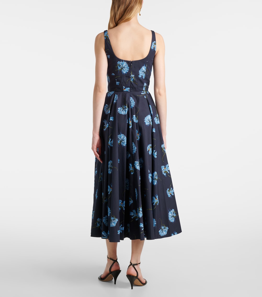 Abito midi in cotone con stampa floreale | Emilia Wickstead
