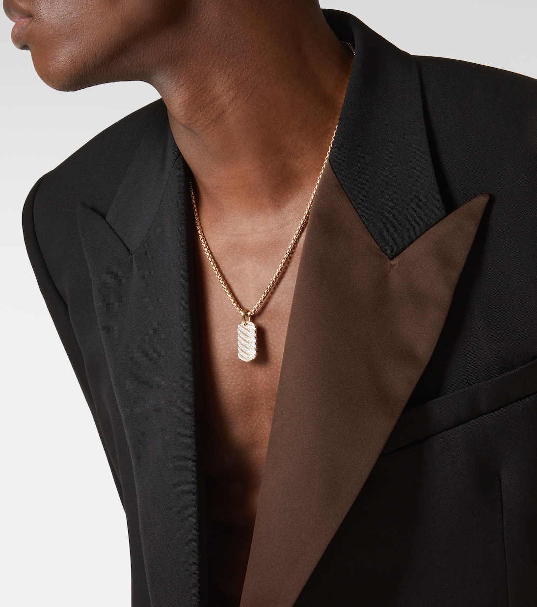 Pendentif Sculpted Cable en or 18 ct et diamants | David Yurman