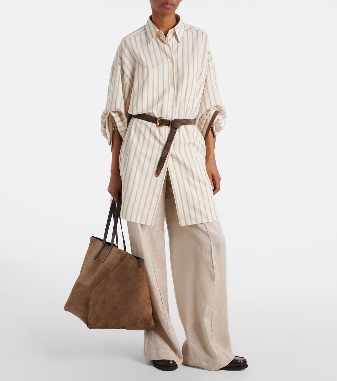 Borsa BC Duo Large in suede | Brunello Cucinelli