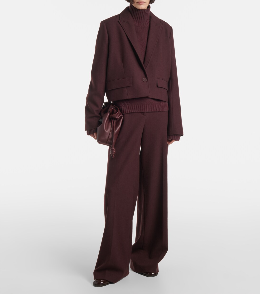 Cropped single-breasted wool jacket | Joseph