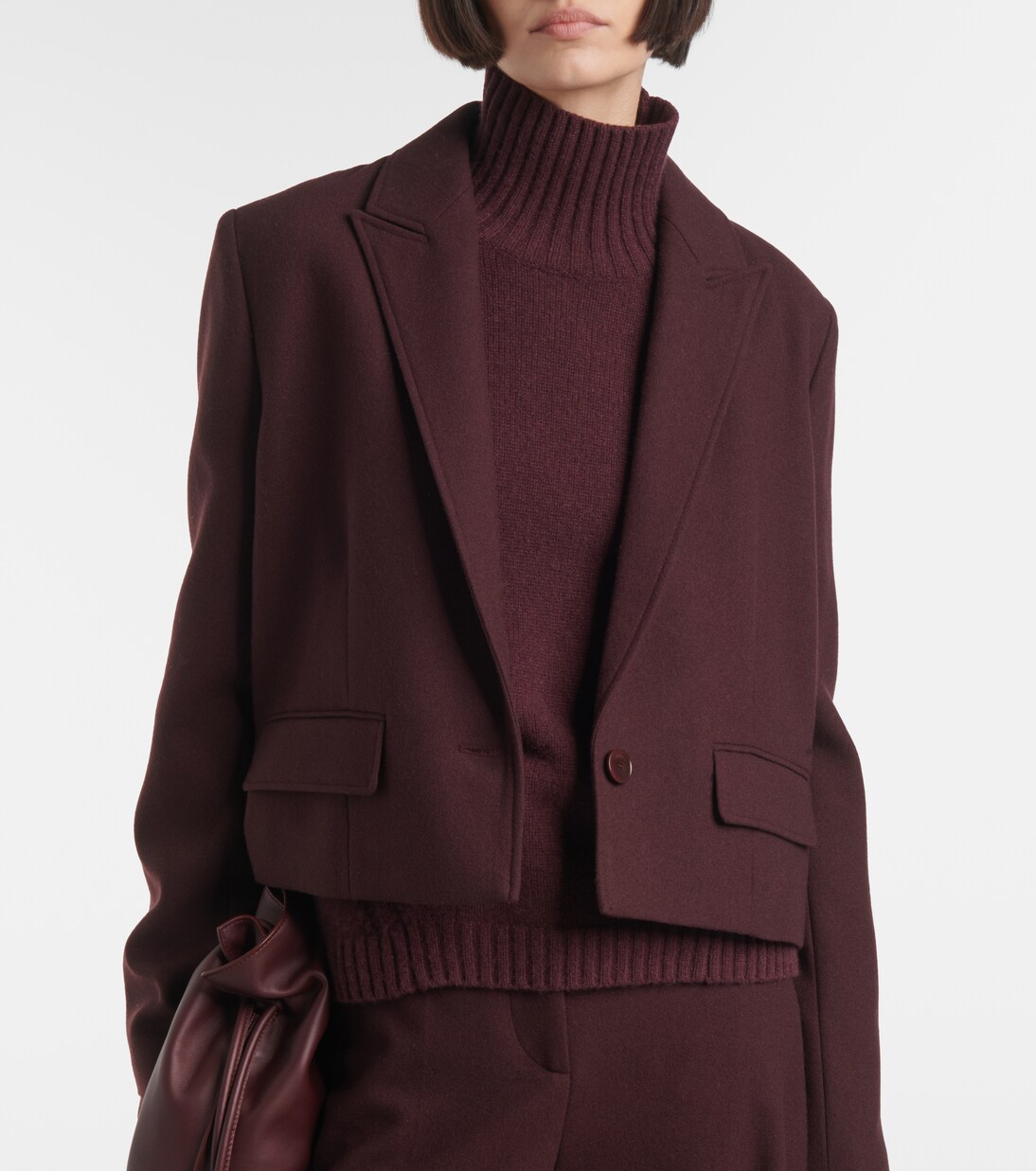 Cropped single-breasted wool jacket | Joseph