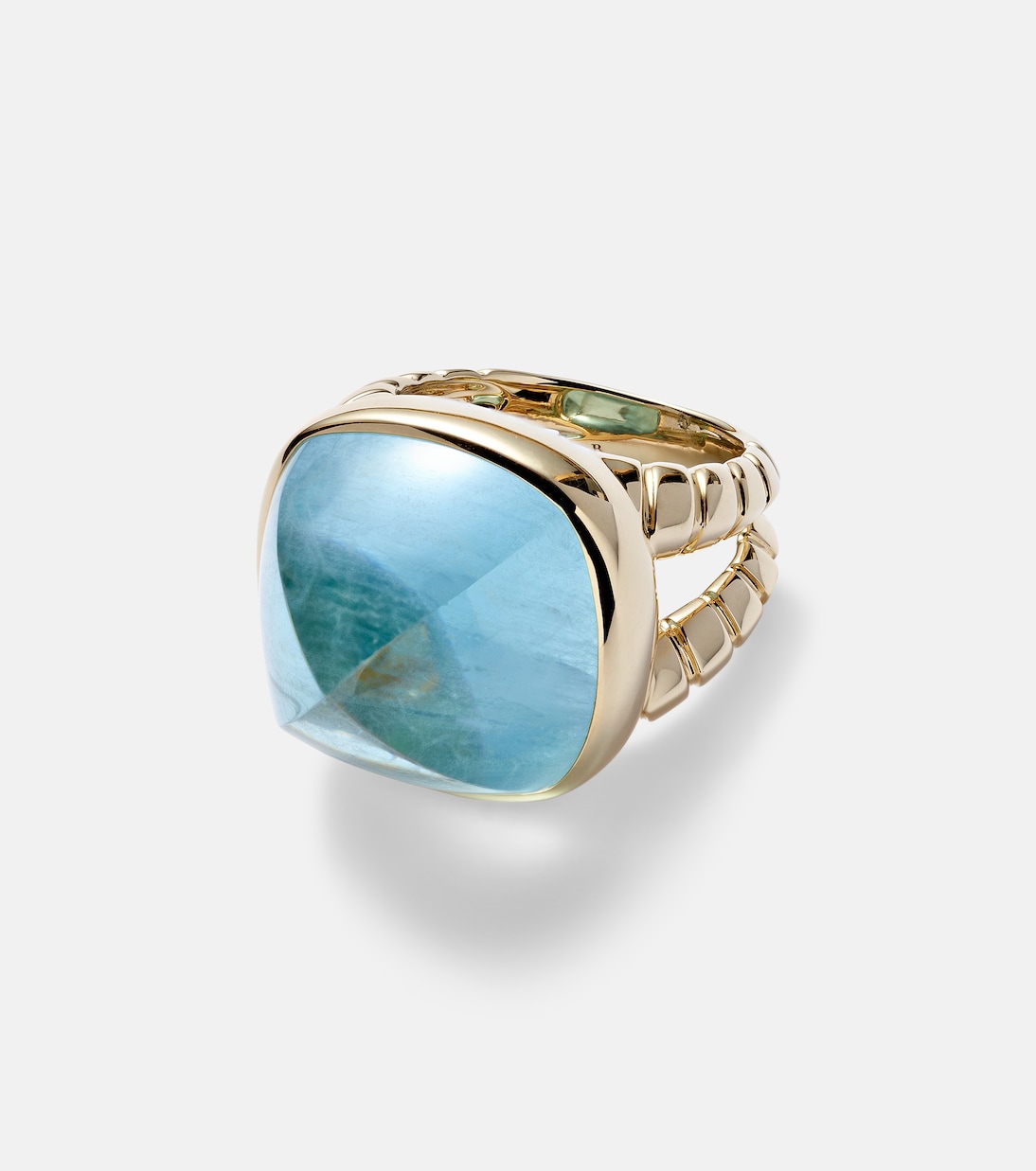 Tigella 18kt gold ring with Aquamarine | Marina B