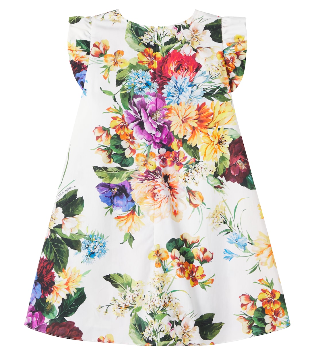Floral cotton poplin dress | Dolce&Gabbana Kids