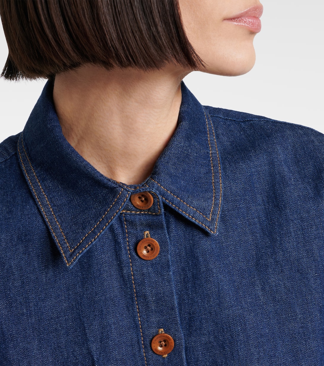 Camisa Rhiannon en denim con flecos | Zimmermann