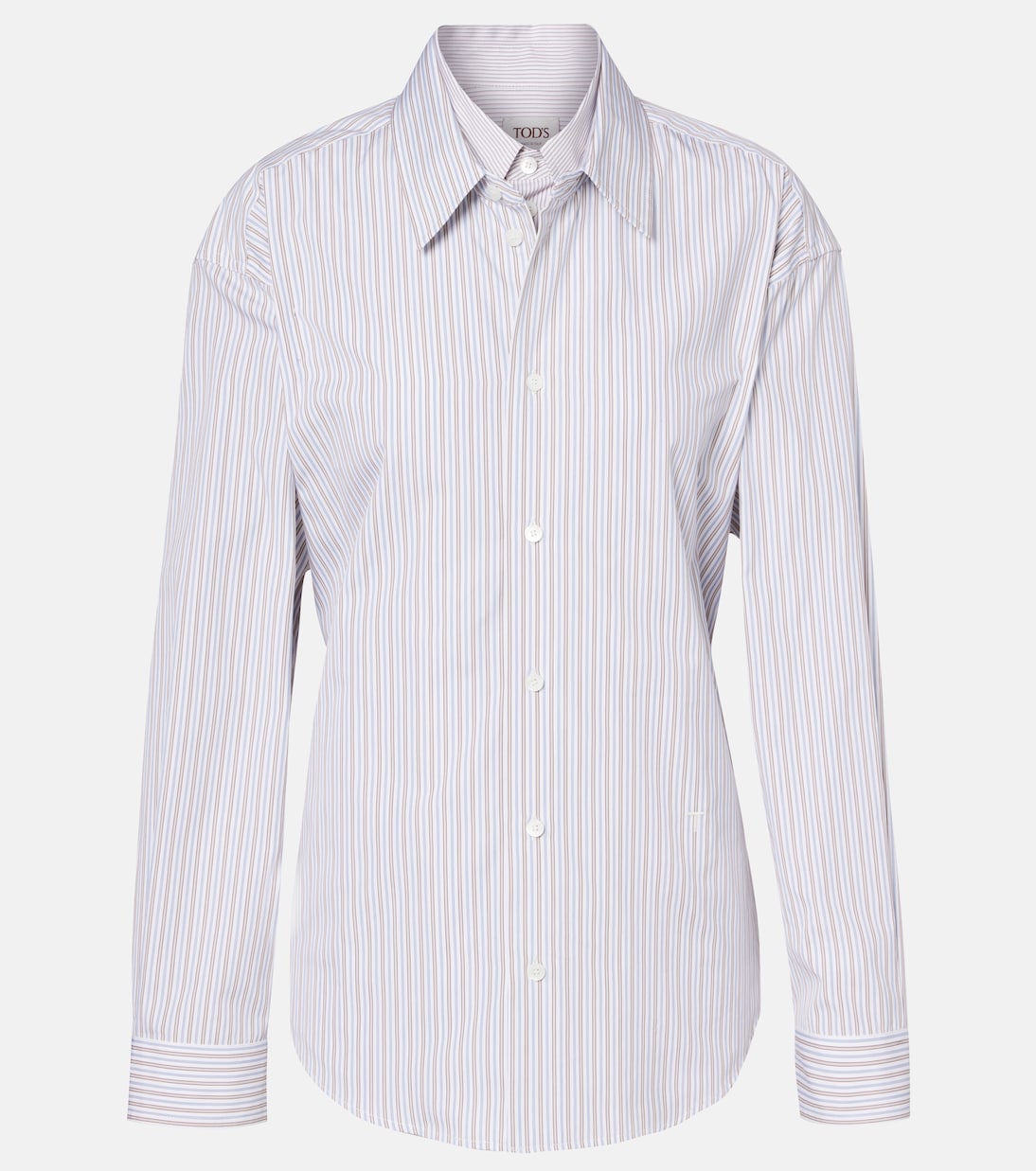Belted striped cotton poplin shirt | Tod's