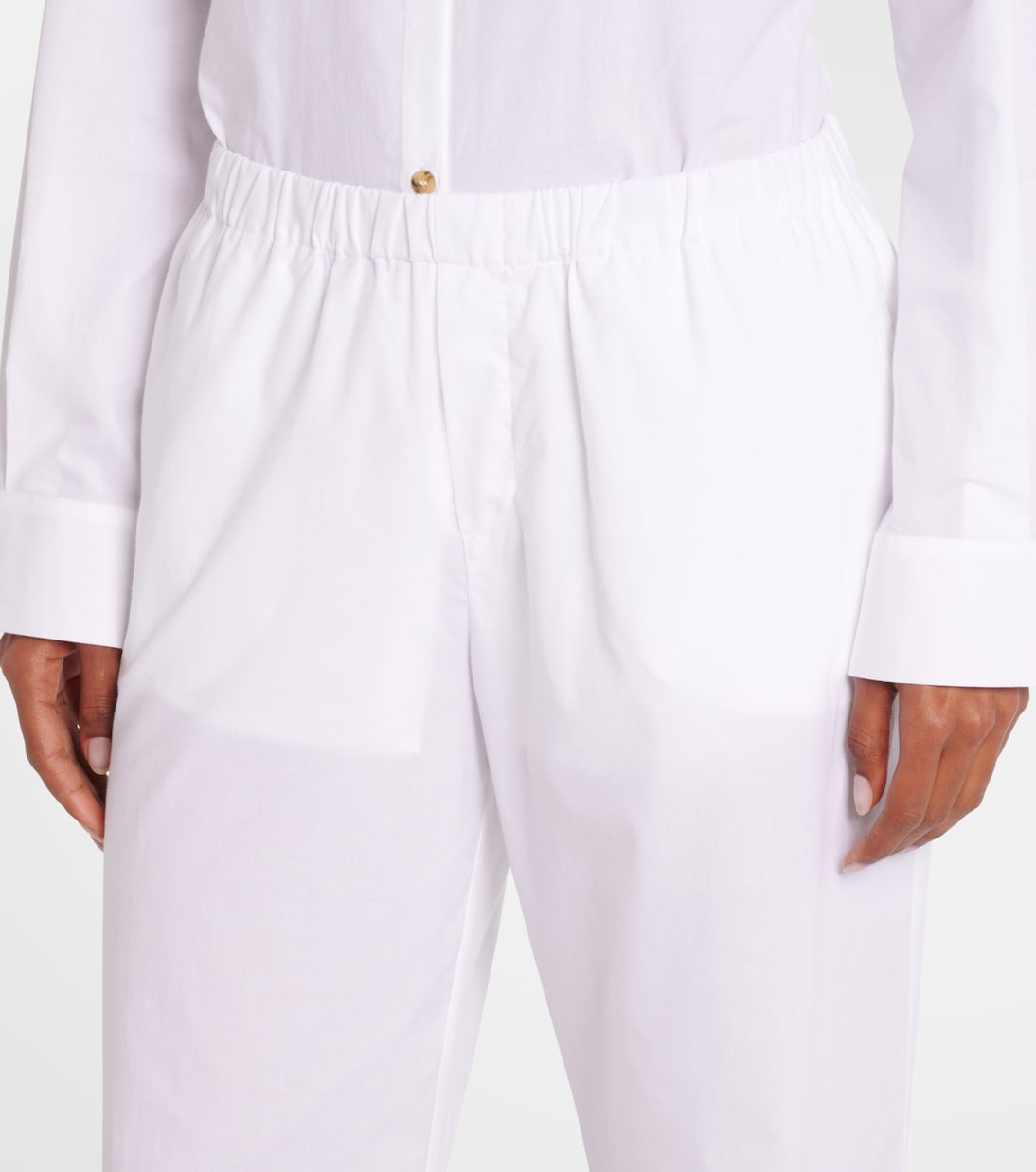 Rosa cotton straight pants | Asceno