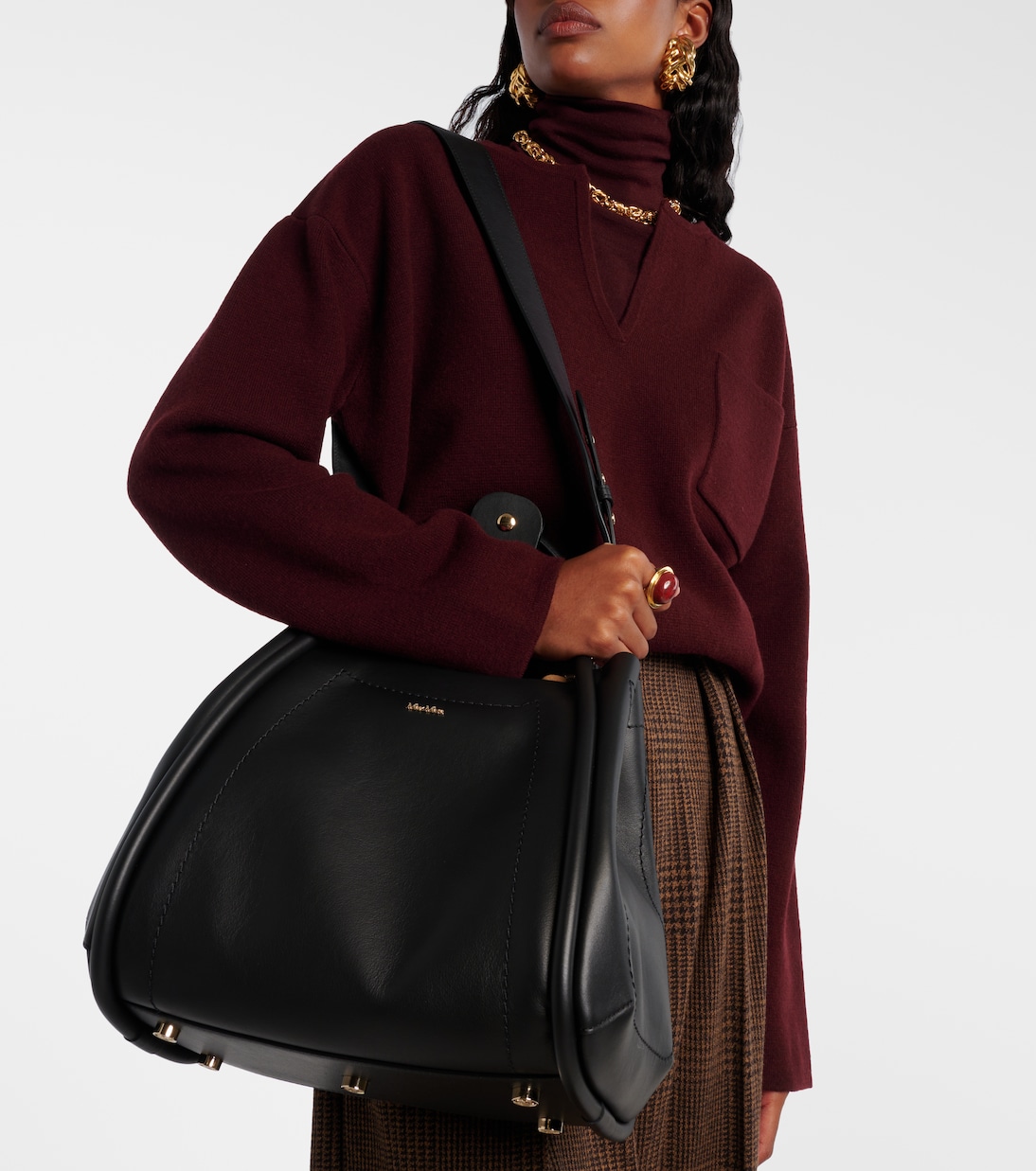 Marin Medium leather tote bag | Max Mara