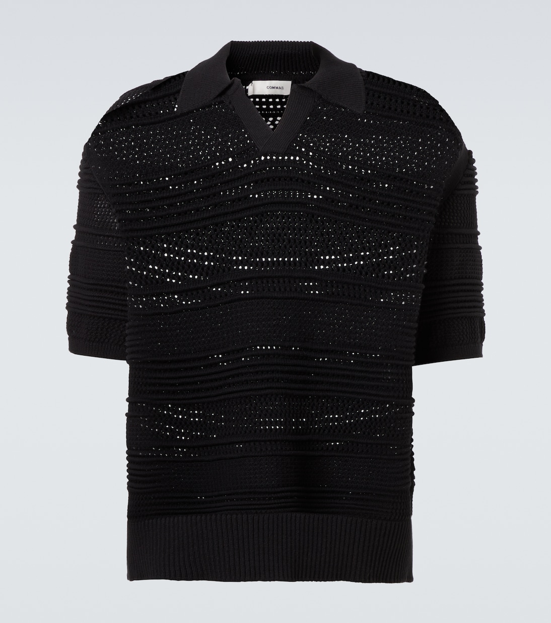 Polo in crochet di misto cotone | Commas