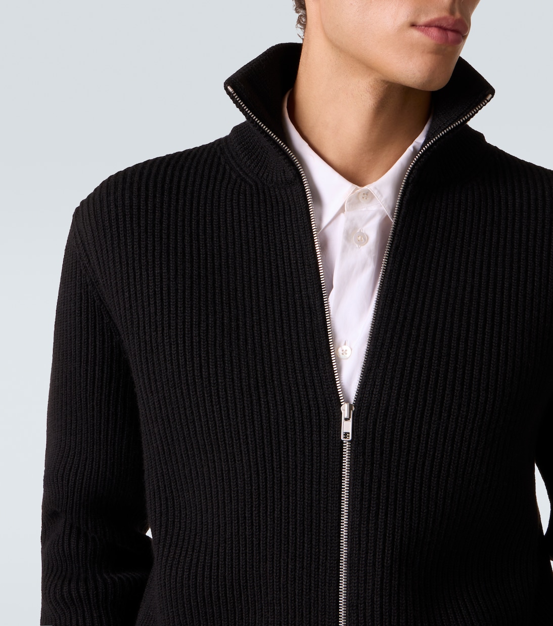 Virgin wool zip-up cardigan | Maison Margiela
