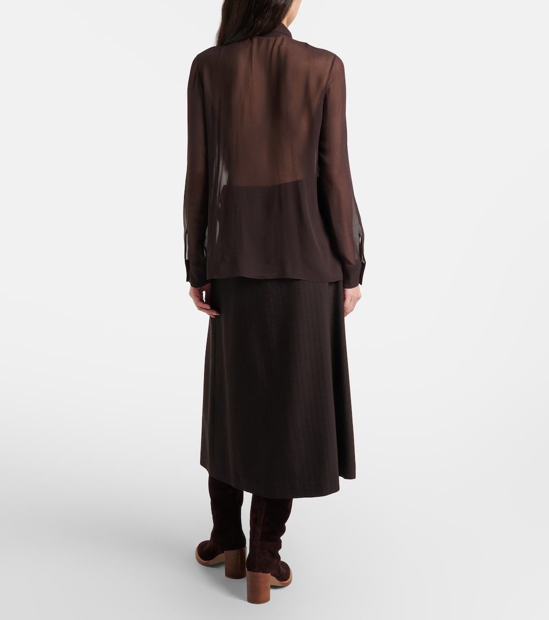 Wesley pleated wool midi skirt | Gabriela Hearst