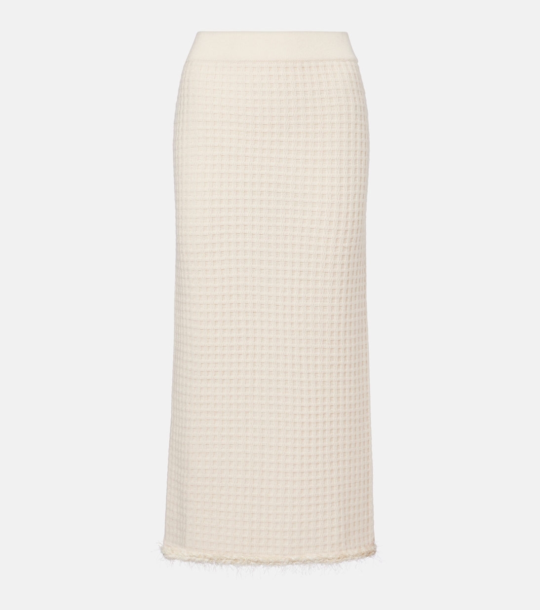 Distressed wool and cashmere pencil skirt | Jardin des Orangers
