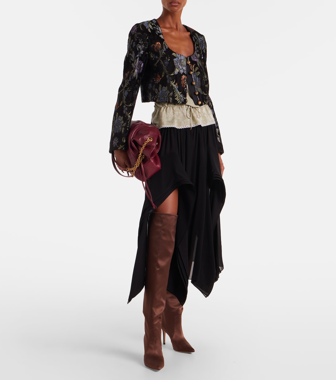 Hansen 85 satin over-the-knee boots | Gianvito Rossi
