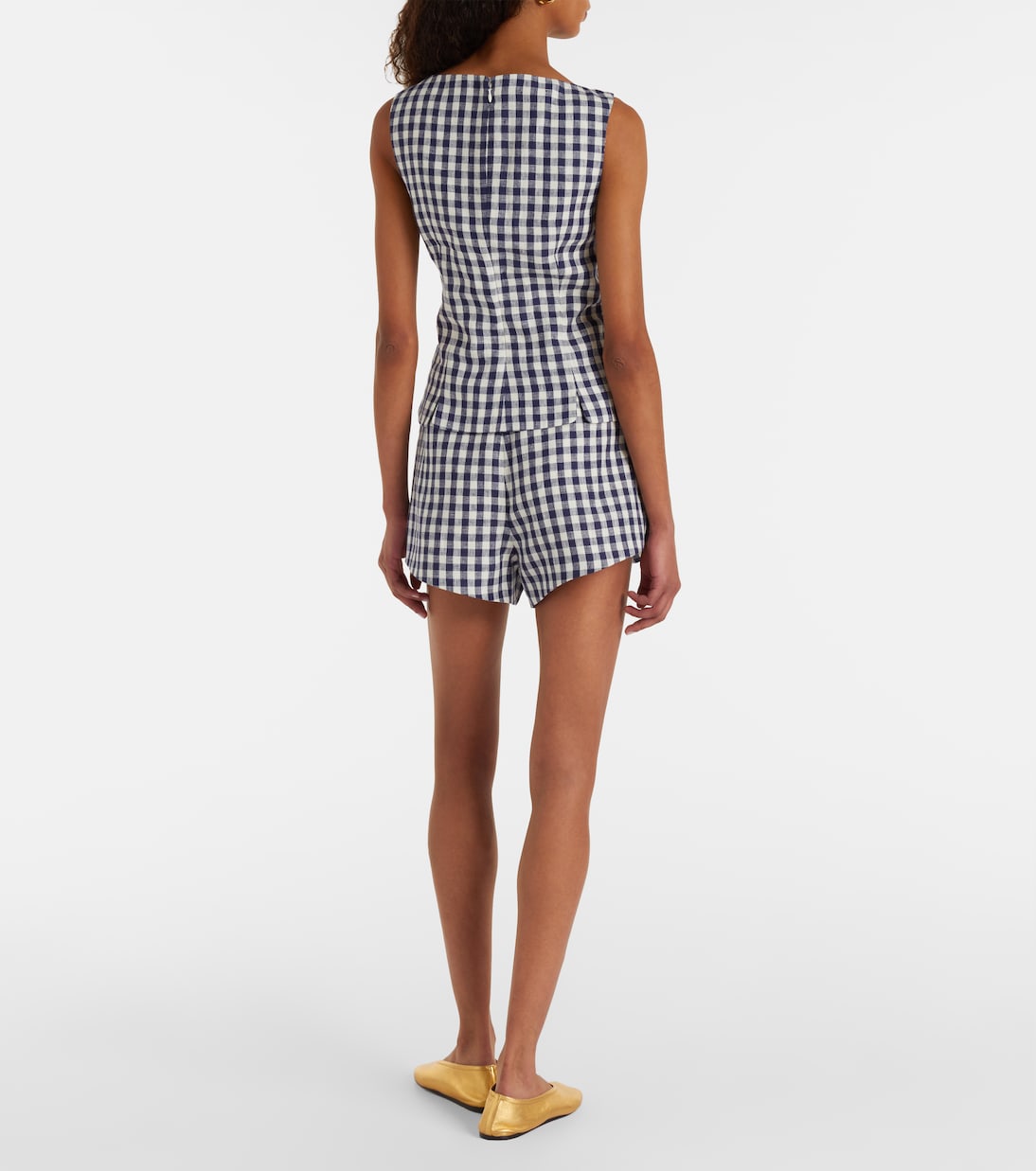 Sadie gingham linen shorts | Posse