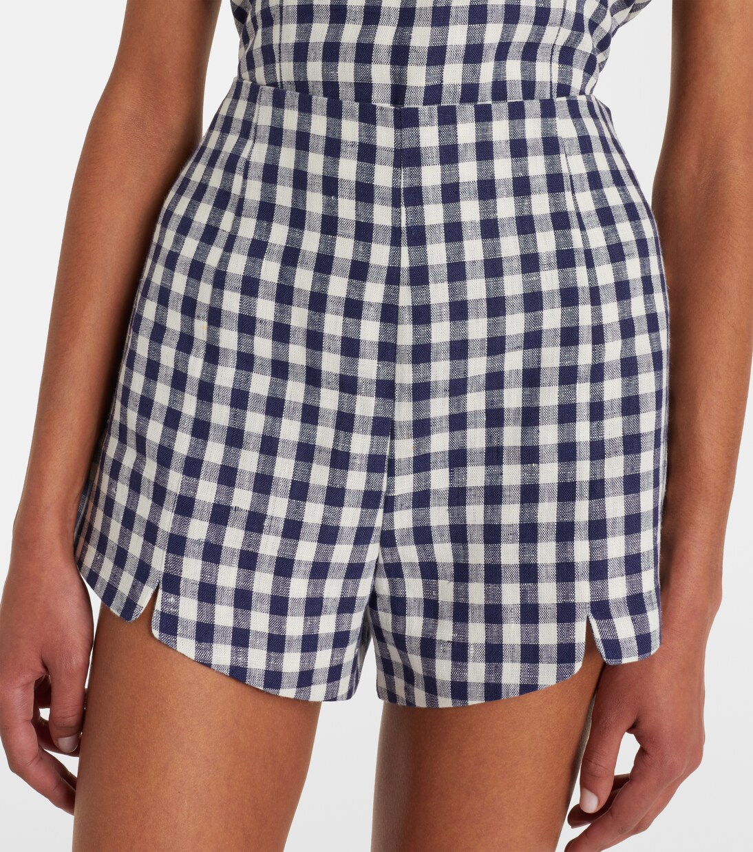 Sadie gingham linen shorts | Posse