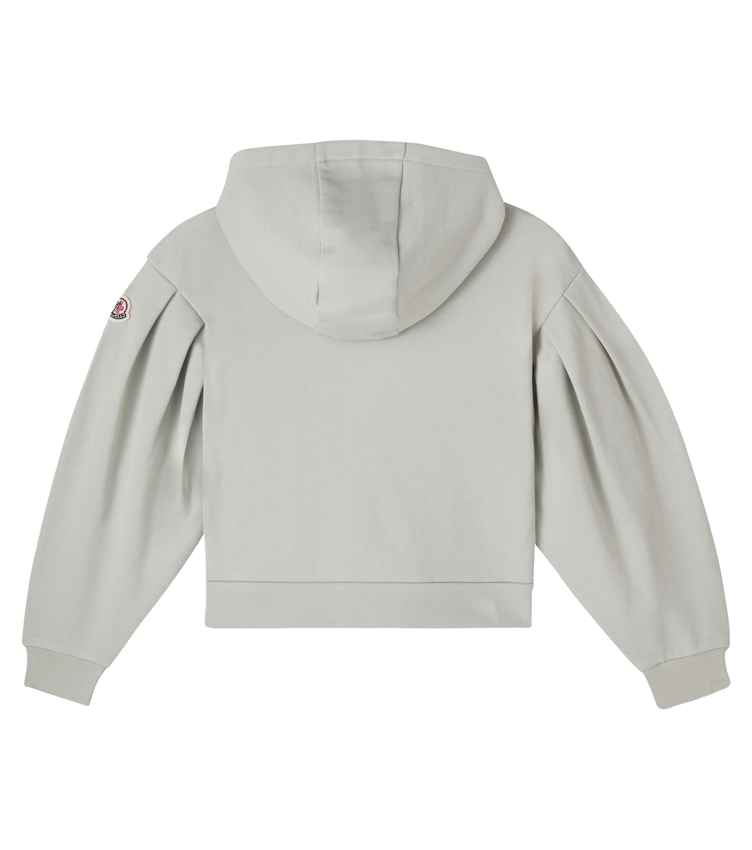 Cropped logo cotton fleece hoodie | Moncler Enfant