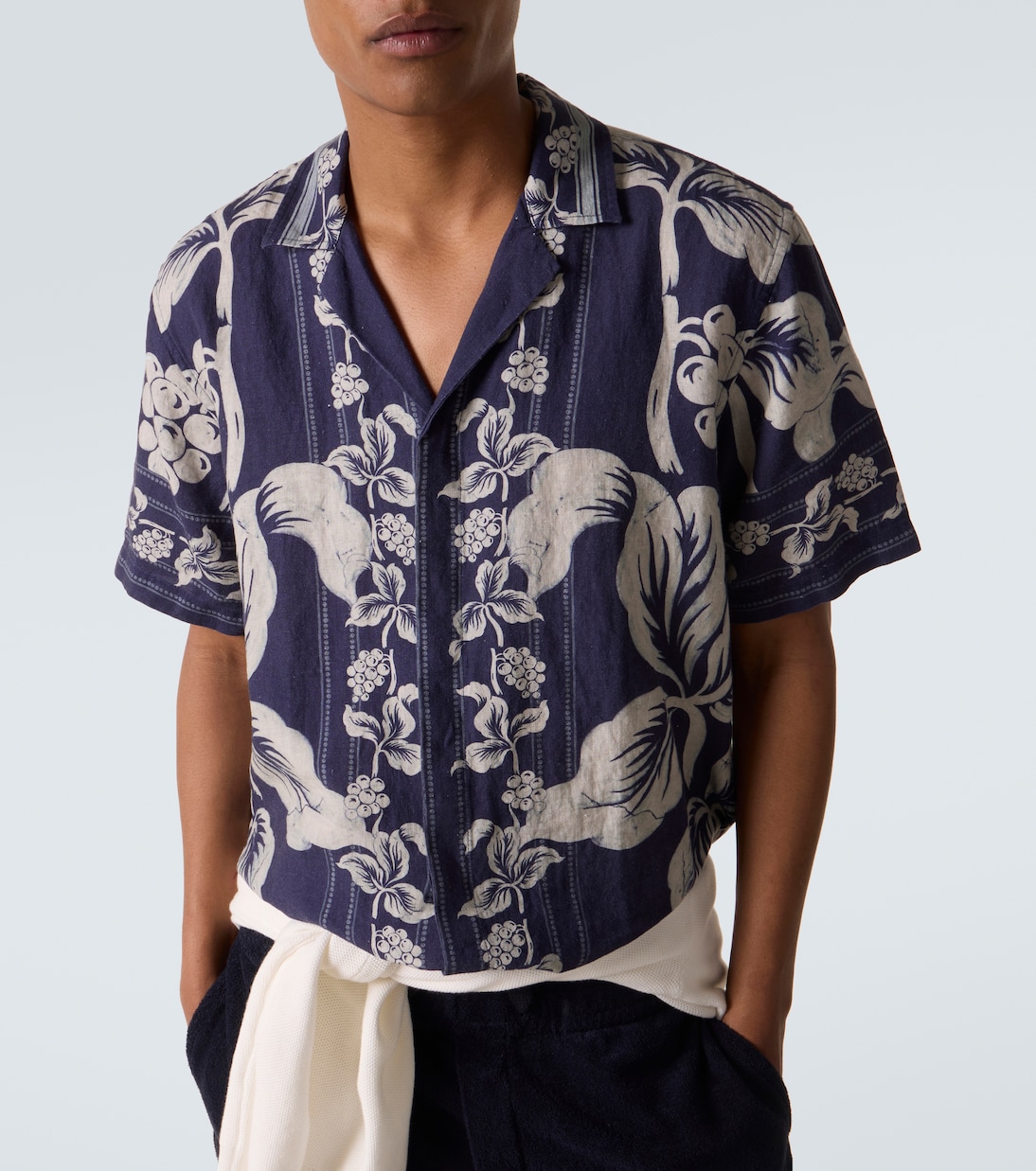 Maitan floral linen bowling shirt | Orlebar Brown