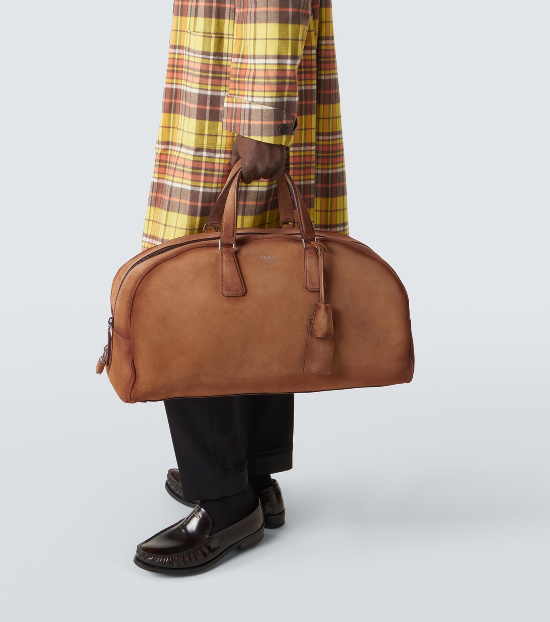Suede duffel bag | Prada
