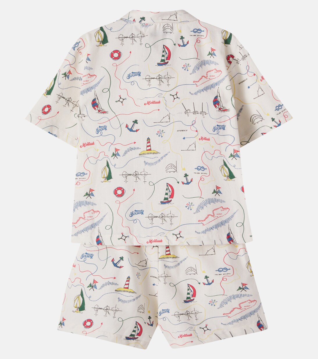 Clove printed cotton shirt and shorts set | The New Society