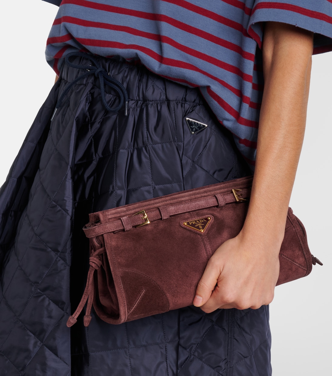 Prada Bonnie Small suede shoulder bag | Prada