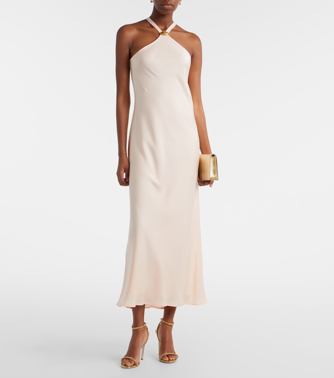 Ghiotto embellished satin slip dress | Max Mara