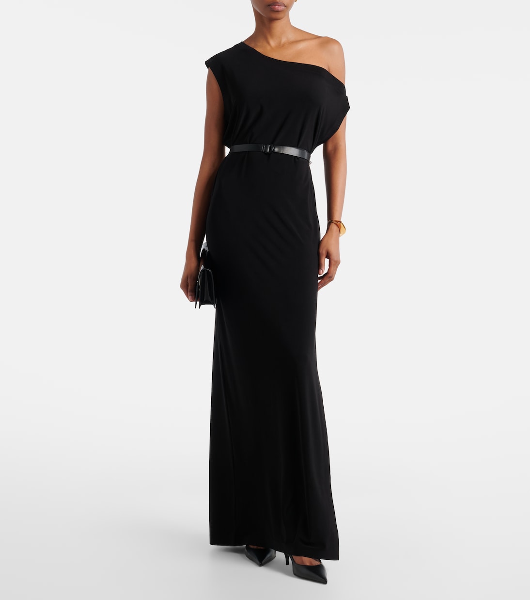 One-Shoulder-Maxikleid aus Baumwolle | Norma Kamali