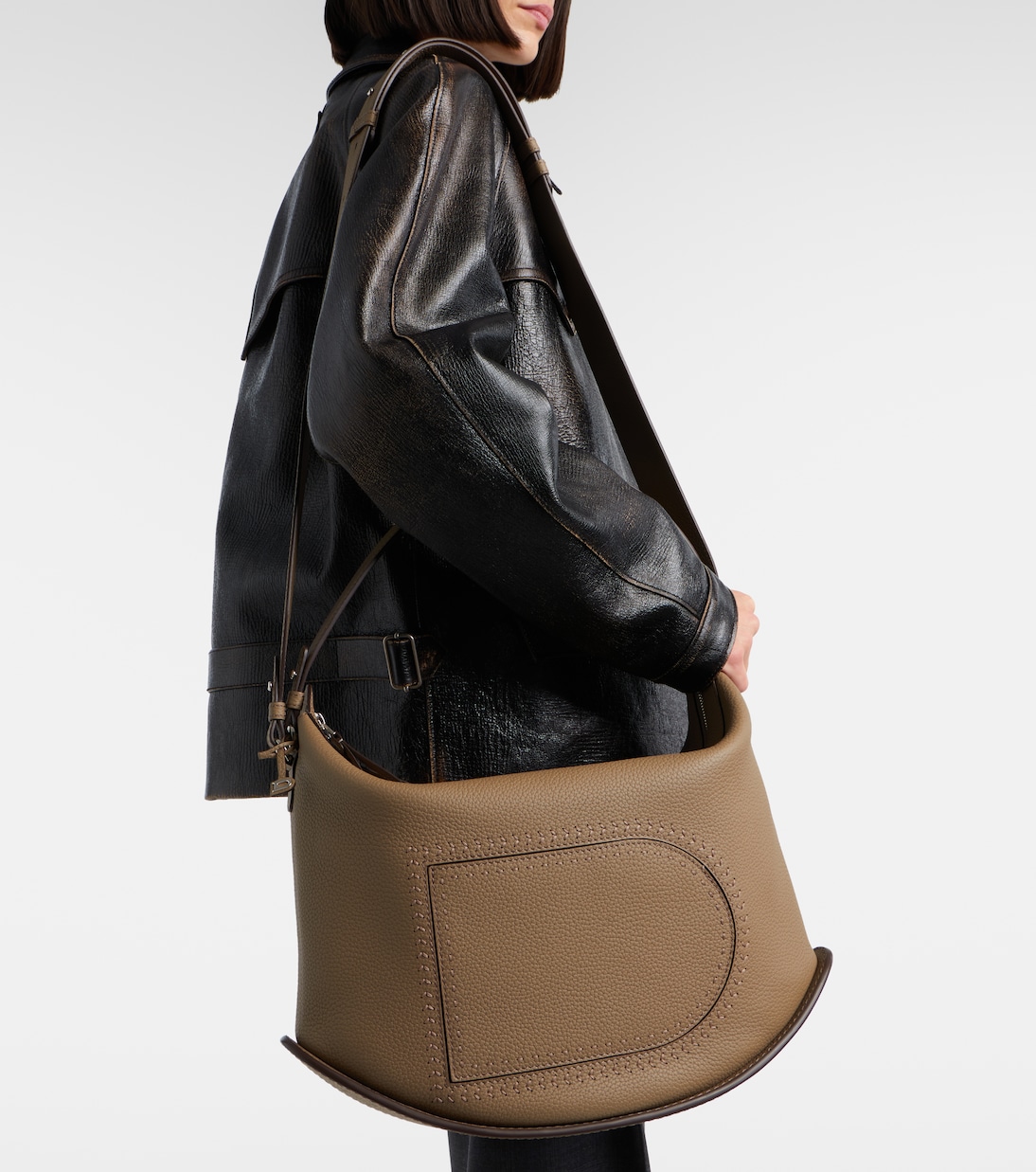 Pin Mini leather shoulder bag | Delvaux