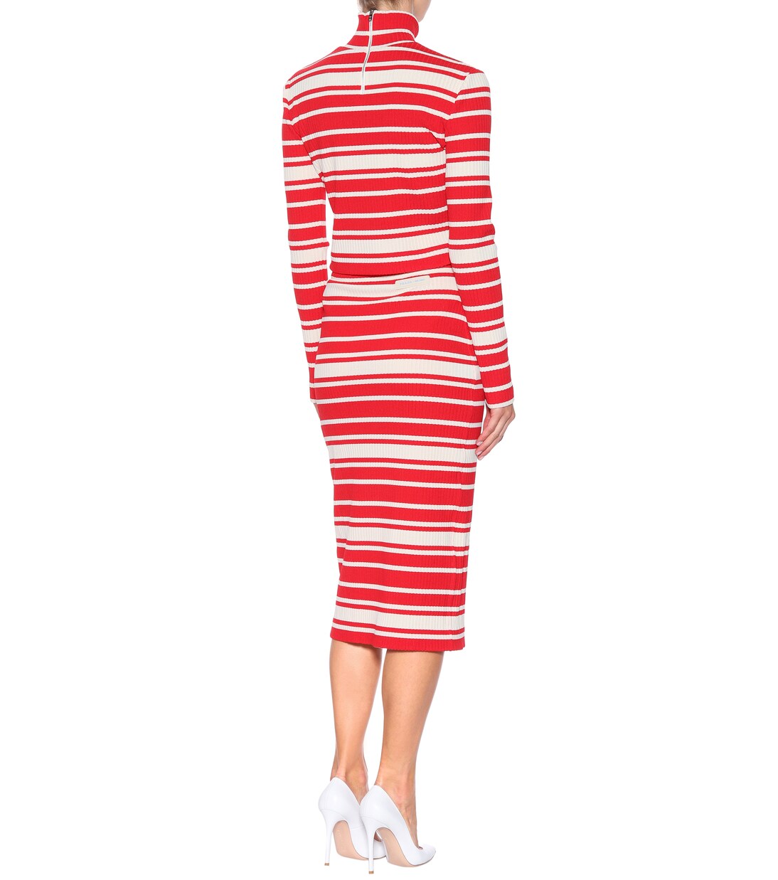 Gonna Midiscoperta Prada in Maglia a Righe per Giovani Stilisti