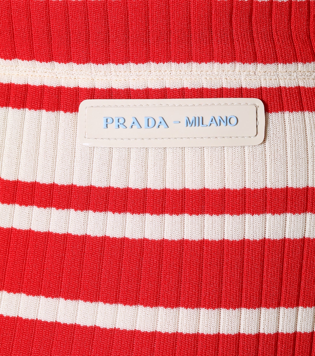 Gonna Midiscoperta Prada in Maglia a Righe per Giovani Stilisti