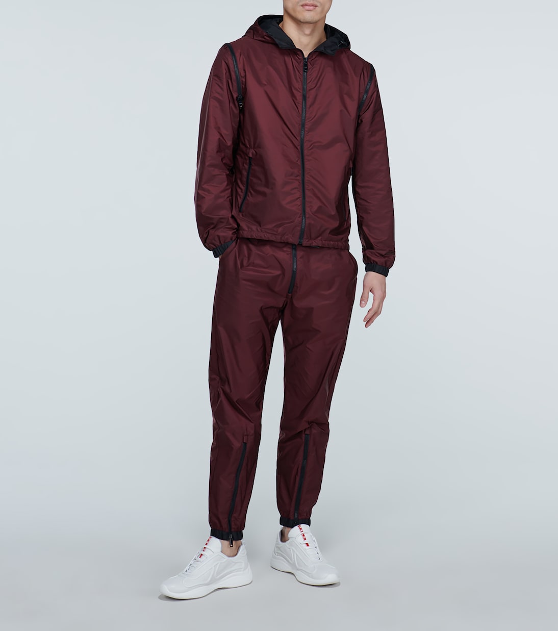 technical jacket with zip-off sleeves | Prada