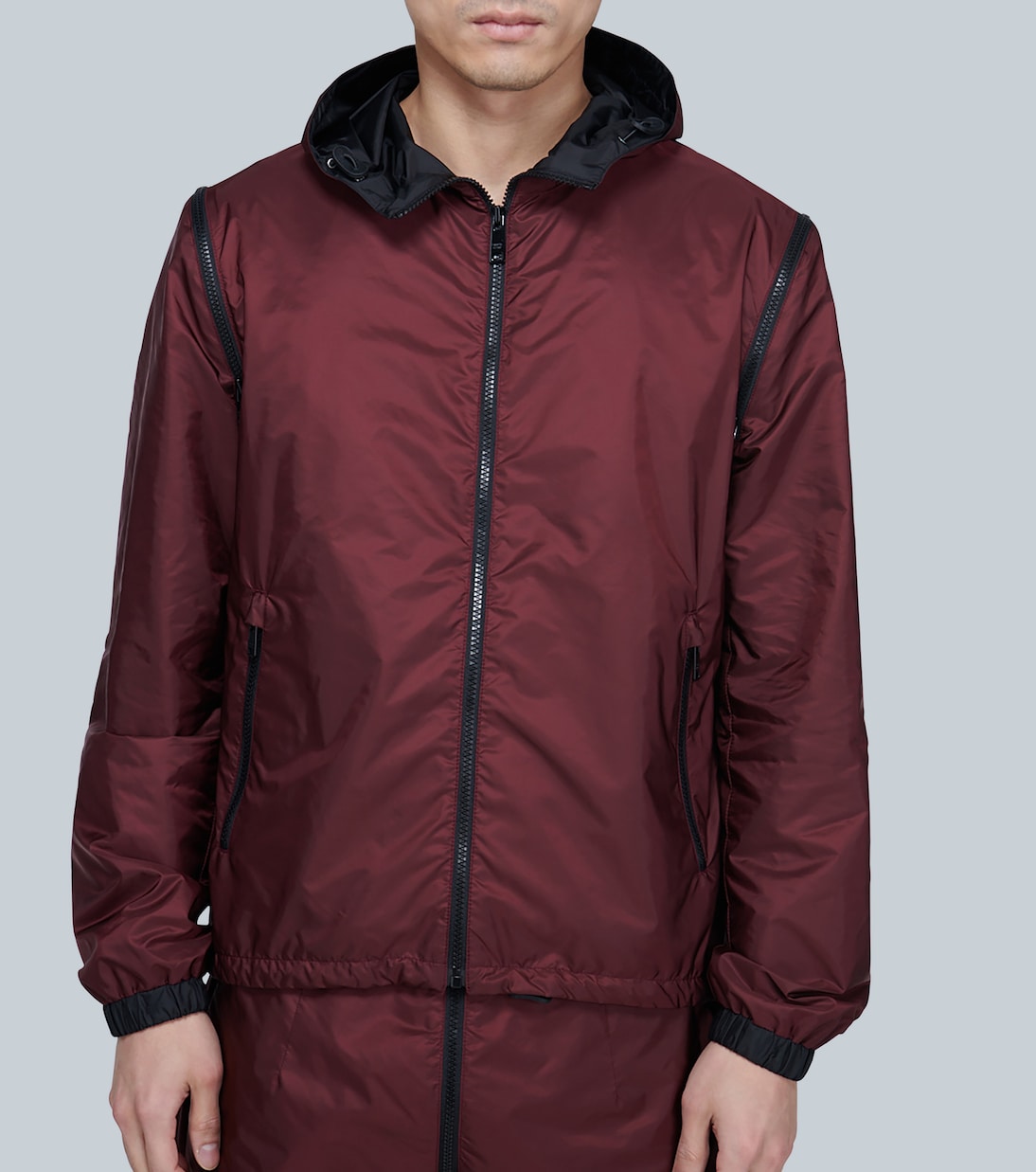 technical jacket with zip-off sleeves | Prada