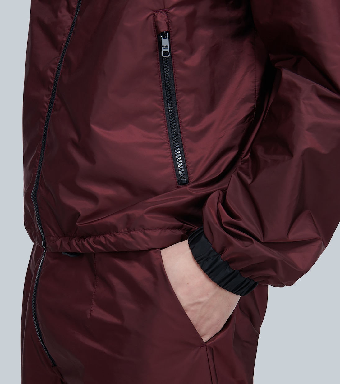 technical jacket with zip-off sleeves | Prada