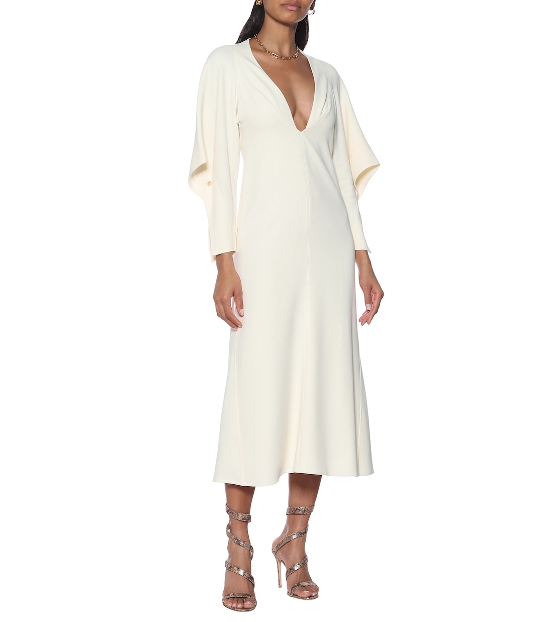 Stretch-cady midi dress | Victoria Beckham