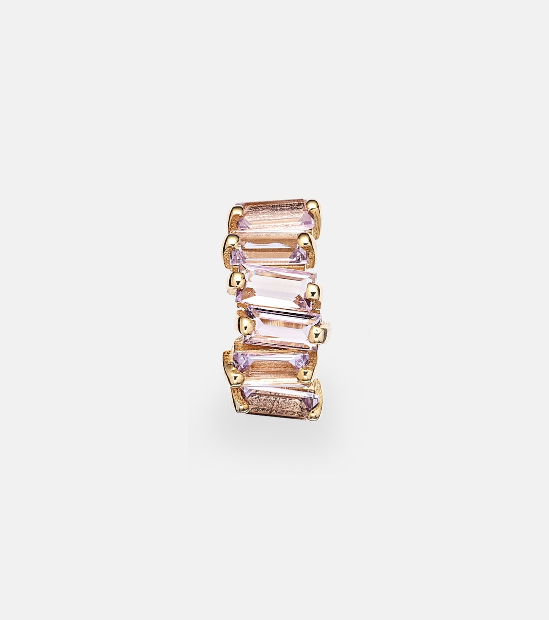 Orecchino in oro 14kt SUZANNE KALAN con ametista Rose de France, design moderno per giovani