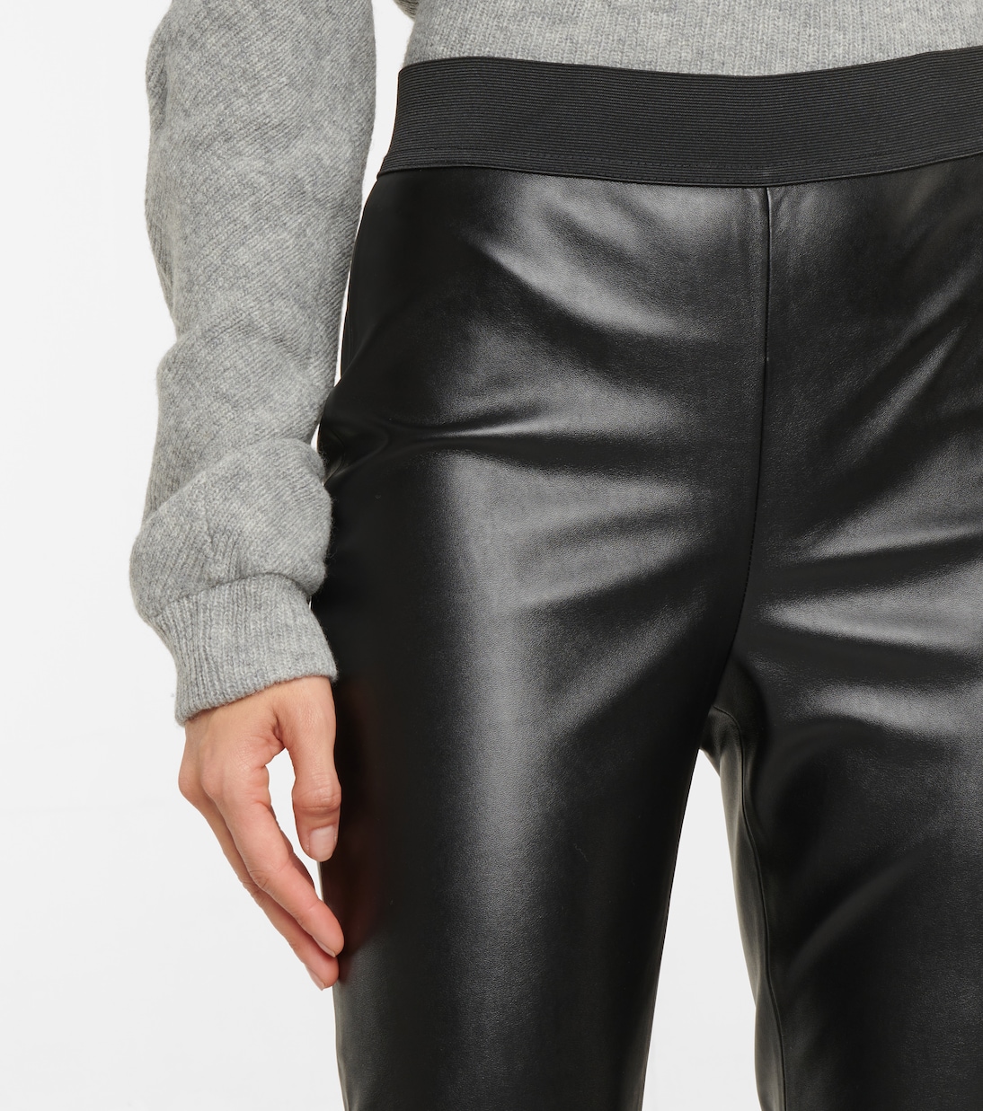 Maelee high-rise faux leather leggings | Rta