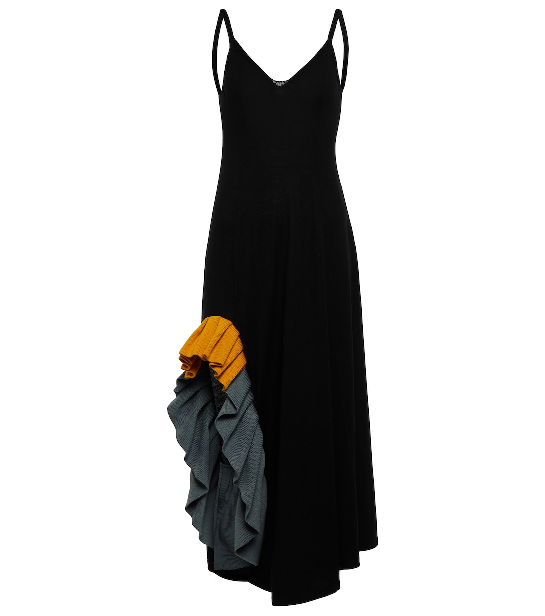 Ruffle-trimmed wool slip dress | Loewe