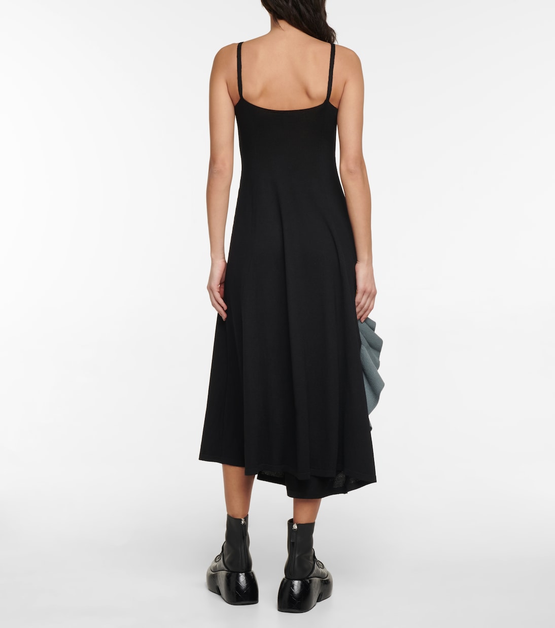 Ruffle-trimmed wool slip dress | Loewe
