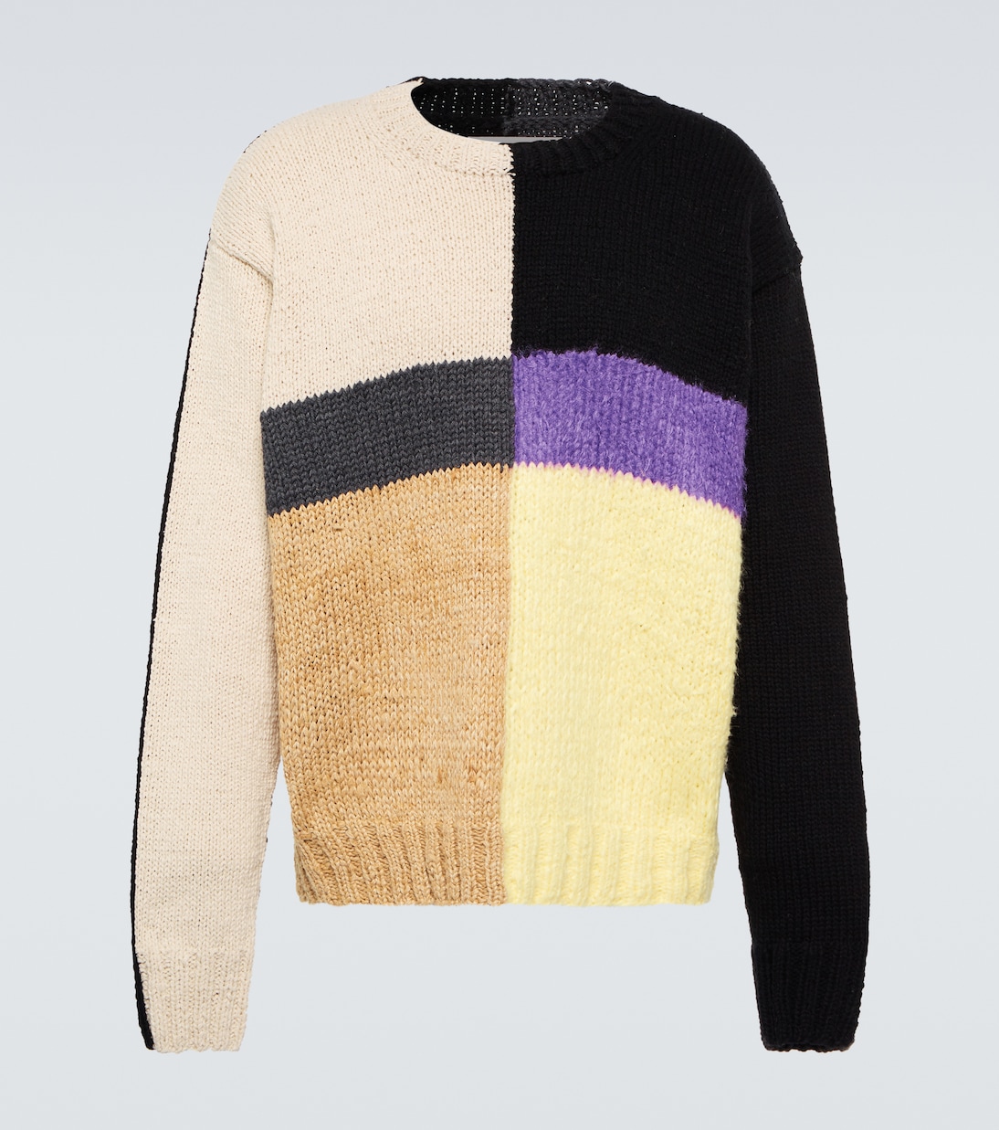 Colorblocked crewneck sweater | Jil Sander