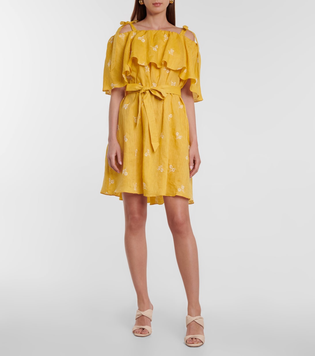 Vacation Lyra off-shoulder linen dress | Erdem