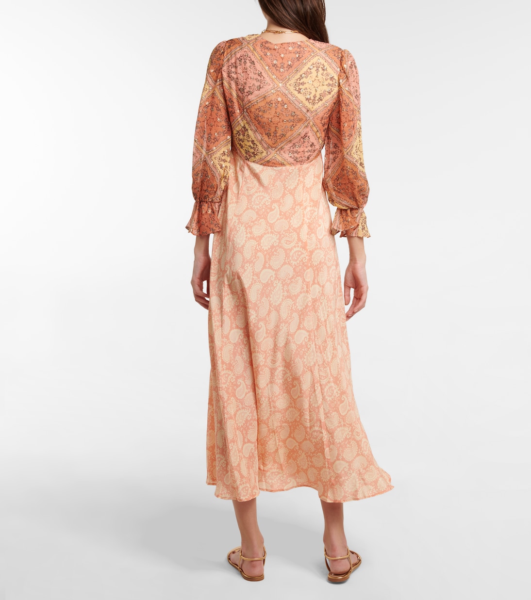 Aoife paisley-printed silk dress | Rixo