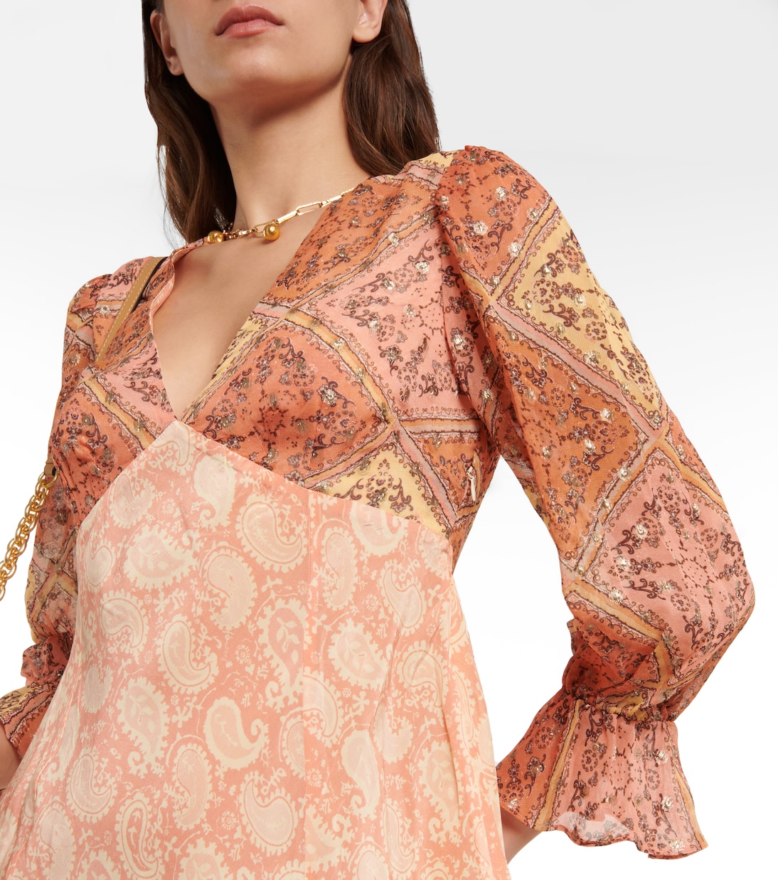 Aoife paisley-printed silk dress | Rixo