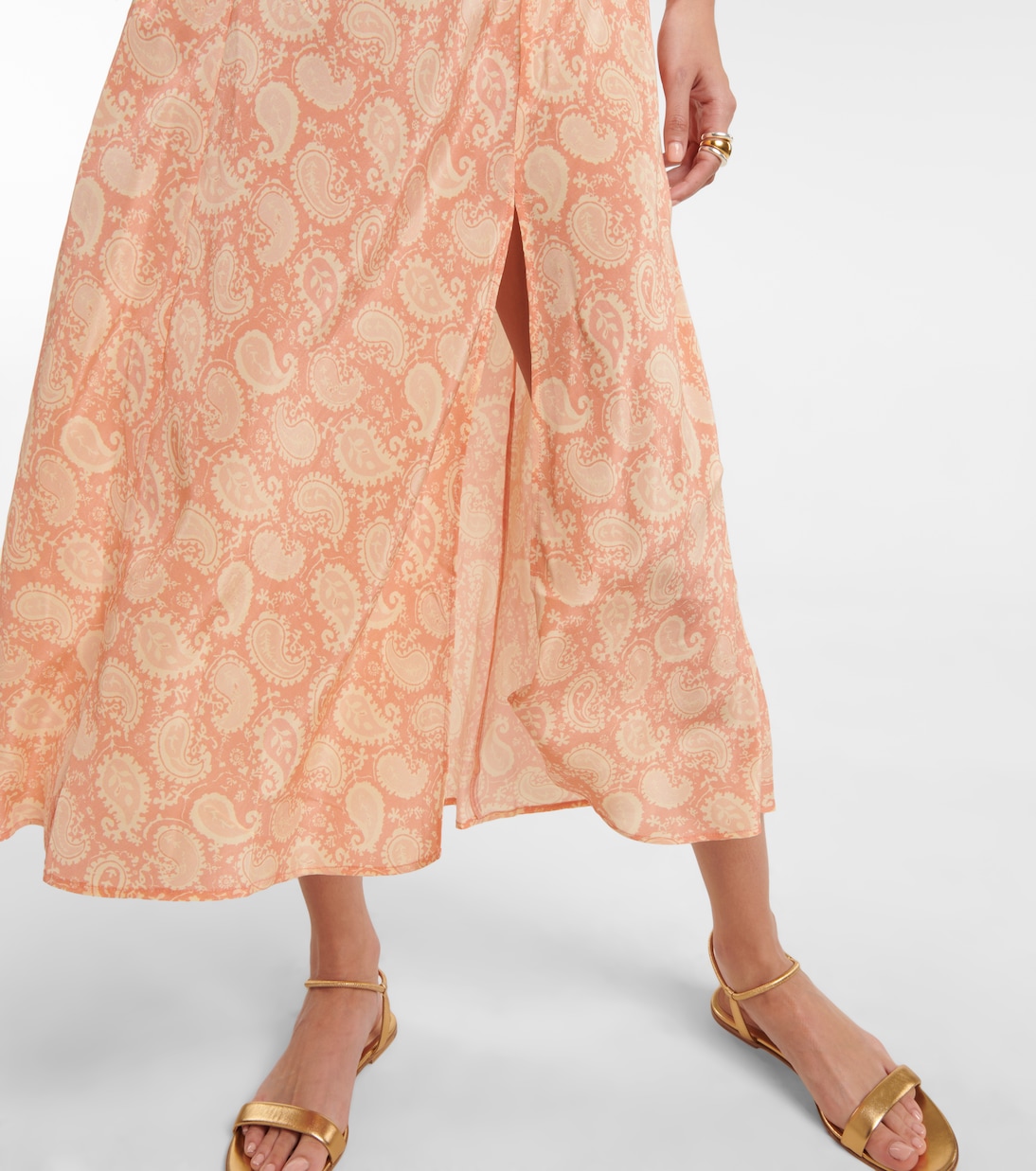 Aoife paisley-printed silk dress | Rixo
