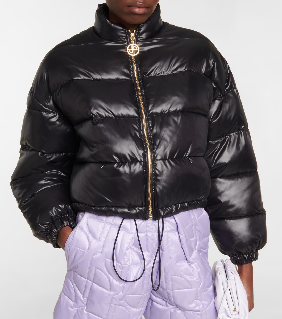 Logo puffer jacket in black Patou 